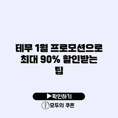 테무 1월 프로모션으로 최대 90% 할인받는 팁